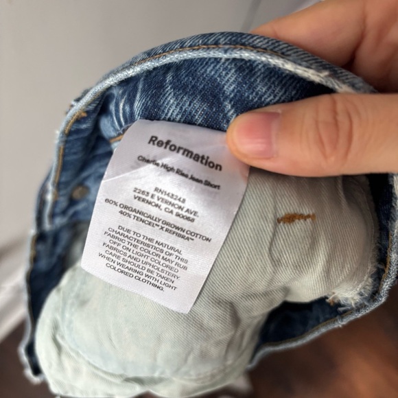 Reformation Charlie High Rise Jean Short in Fauna‎ Embroidery Sz 26 - Picture 6 of 7